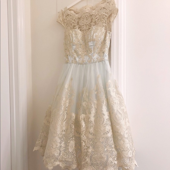 Chi Chi London Cinderella Lace Tulle Prom Dress - Picture 4 of 10